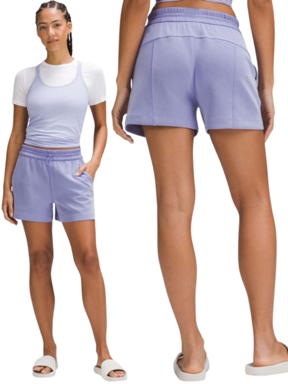 Lululemon Softstreme High-Rise Short 4" Womens 0 Dark Lavender Purple Active Gym